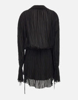 Abito plissettato in georgette 2A771A N0990 BLUMARINE 