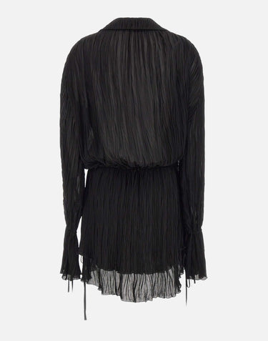 Abito plissettato in georgette 2A771A N0990 BLUMARINE 