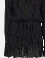 Abito plissettato in georgette 2A771A N0990 BLUMARINE 