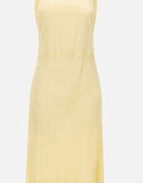 BLUMARINE Abito lungo in marocaine con sciarpa YELLOW Donna 