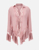 Blusa in georgette con pizzo 2C444A N0114 BLUMARINE 