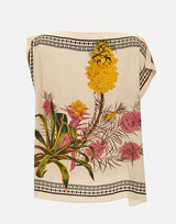 Top con stampa foulard 2C450A F8177 BLUMARINE 