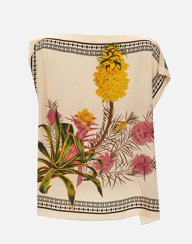 Top con stampa foulard 2C450A F8177 BLUMARINE 