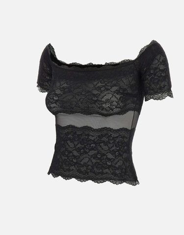 Top in pizzo 2C451A N0990 BLUMARINE 