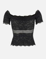 Top in pizzo 2C451A N0990 BLUMARINE 