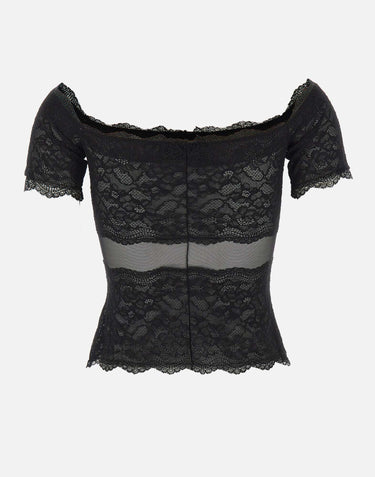 Top in pizzo 2C451A N0990 BLUMARINE 