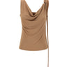BLUMARINE Top in jersey lucido BROWN Donna 