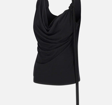 BLUMARINE Top in jersey lucido BLACK Donna 