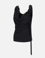 BLUMARINE Top in jersey lucido BLACK Donna 