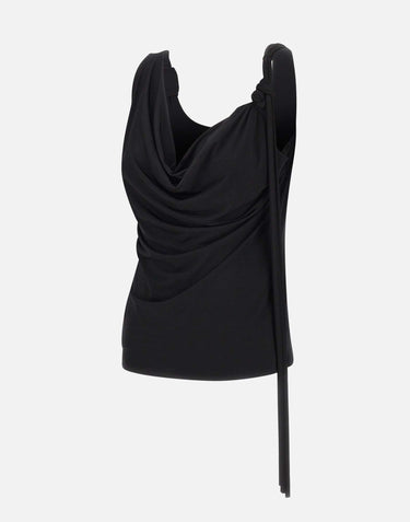 BLUMARINE Top in jersey lucido BLACK Donna 