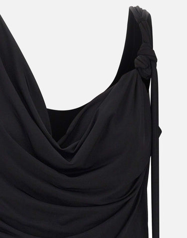 BLUMARINE Top in jersey lucido BLACK Donna 