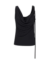 BLUMARINE Top in jersey lucido BLACK Donna 