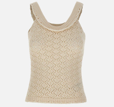 BLUMARINE Top crochet WHITE Donna 