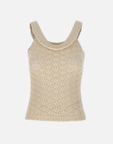 BLUMARINE Top crochet WHITE Donna 