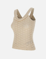 BLUMARINE Top crochet WHITE Donna 