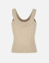 BLUMARINE Top crochet WHITE Donna 