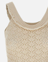 BLUMARINE Top crochet WHITE Donna 