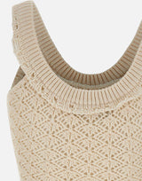 BLUMARINE Top crochet WHITE Donna 