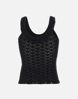 BLUMARINE Top crochet BLACK Donna 