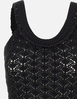 BLUMARINE Top crochet BLACK Donna 