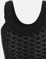 BLUMARINE Top crochet BLACK Donna 