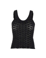 BLUMARINE Top crochet BLACK Donna 