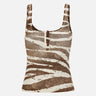 Top in costina a stampa zebra 2T123A M1035 BLUMARINE 