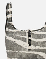 BLUMARINE Top in costina a stampa zebra BLACK Donna 