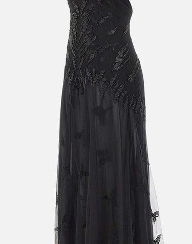 Abito lungo in tulle con ricami 4A430A F0990 BLUMARINE 