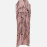 Abito lungo in georgette plissé stampato 4A432A M1445 BLUMARINE 