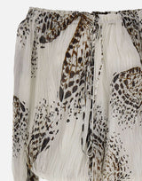 BLUMARINE Blusa in georgette con stampa WHITE Donna 