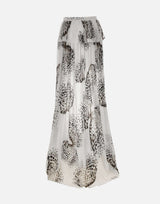 BLUMARINE Gonna in georgette con stampa WHITE Donna 