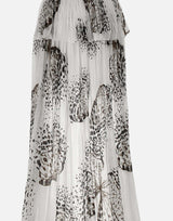 BLUMARINE Gonna in georgette con stampa WHITE Donna 