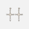 BLUMARINE Orecchini in metallo e castoni SILVER Donna 