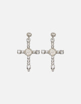 BLUMARINE Orecchini in metallo e castoni SILVER Donna 