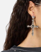 BLUMARINE Orecchini in metallo e castoni SILVER Donna 