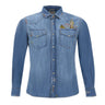 Camicia in denim con ricami TEX520 R00590JEANS BOB 