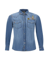 Camicia in denim con ricami TEX520 R00590JEANS BOB 