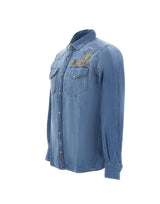 Camicia in denim con ricami TEX520 R00590JEANS BOB 
