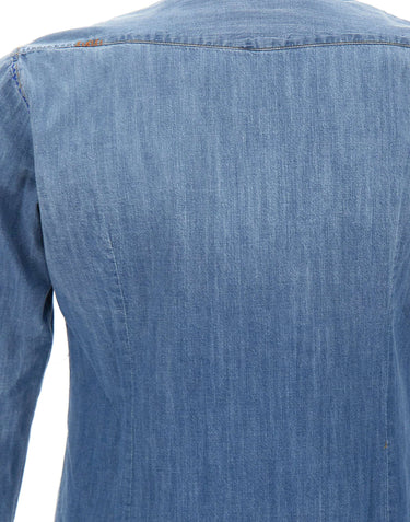 Camicia in denim con ricami TEX520 R00590JEANS BOB 