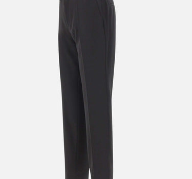 BOSS Pantaloni slim fit in serge di lana vergine BLACK Uomo 