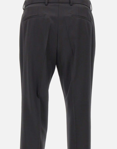 BOSS Pantaloni slim fit in serge di lana vergine BLACK Uomo 
