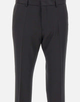 BOSS Pantaloni slim fit in serge di lana vergine BLACK Uomo 