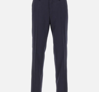 BOSS Pantaloni slim fit in serge di lana vergine BLUE Uomo 