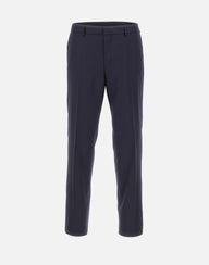 BOSS Pantaloni slim fit in serge di lana vergine BLUE Uomo 