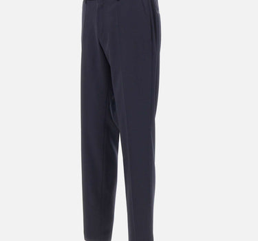 BOSS Pantaloni slim fit in serge di lana vergine BLUE Uomo 