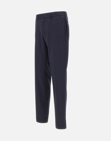 BOSS Pantaloni slim fit in serge di lana vergine BLUE Uomo 