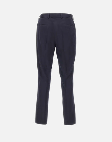 BOSS Pantaloni slim fit in serge di lana vergine BLUE Uomo 
