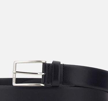 BOSS Cintura in pelle liscia con fibbia ad ardiglione BLUE Uomo 