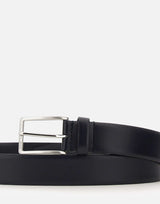 BOSS Cintura in pelle liscia con fibbia ad ardiglione BLUE Uomo 